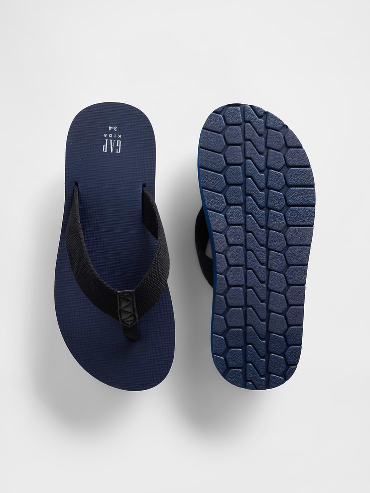 Image number 3 showing, Kids Canvas Flip Flops