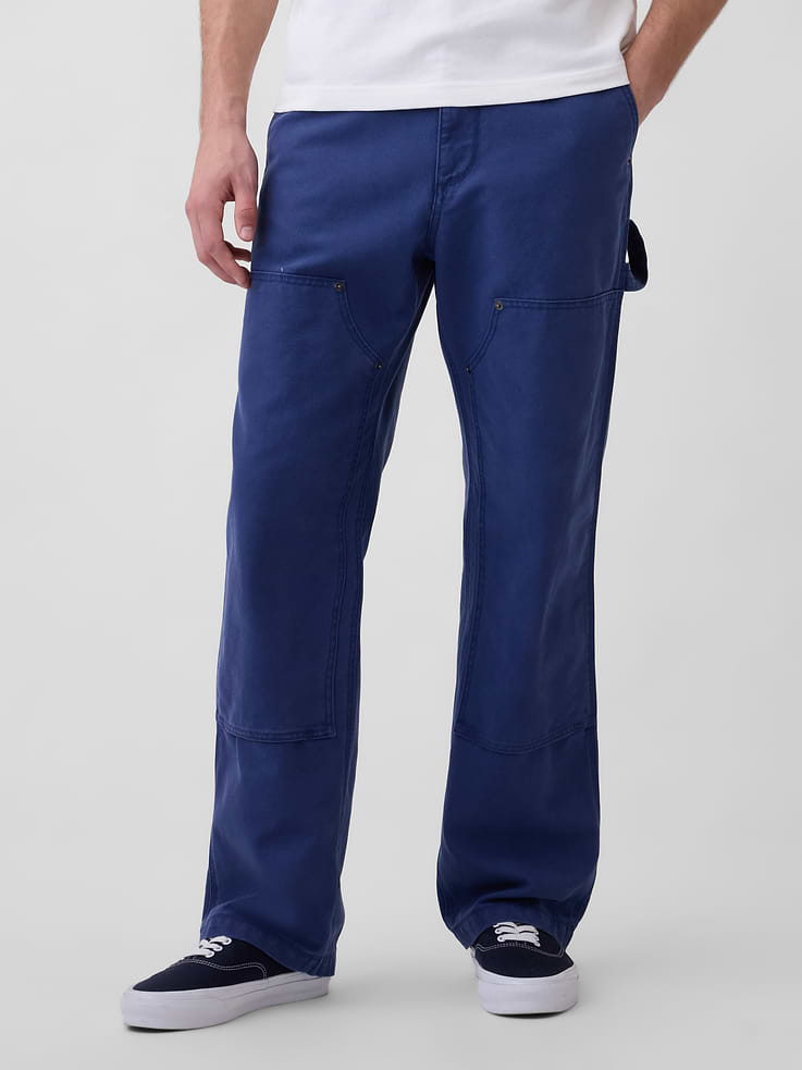 Image number 2 showing, '90s Loose Canvas Double-Knee Carpenter Pants