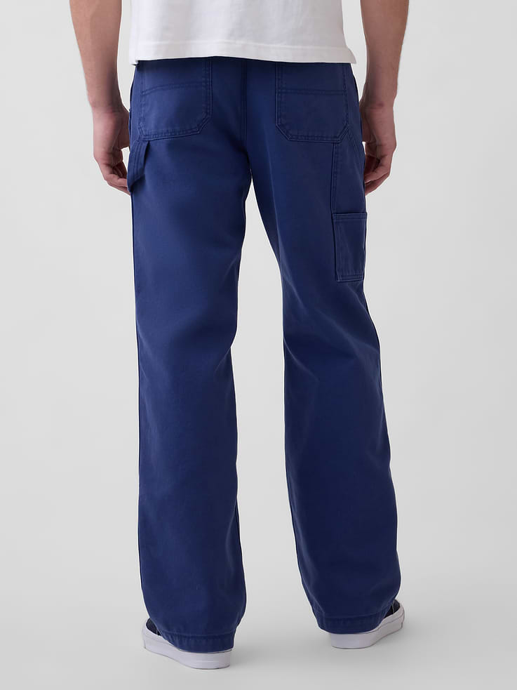 Image number 4 showing, '90s Loose Canvas Double-Knee Carpenter Pants