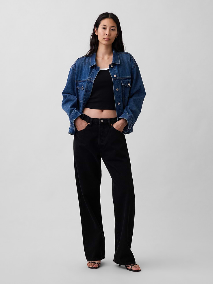 Image 2 de 7, Veste en denim emblématique surdimensionnée