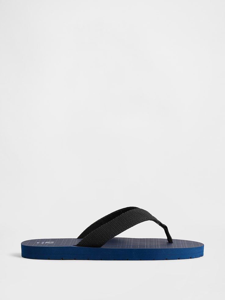 Image number 1 showing, Kids Canvas Flip Flops