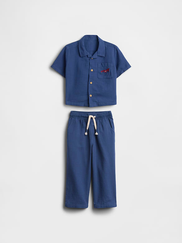 Baby & Toddler Cotton Gauze Outfit Set