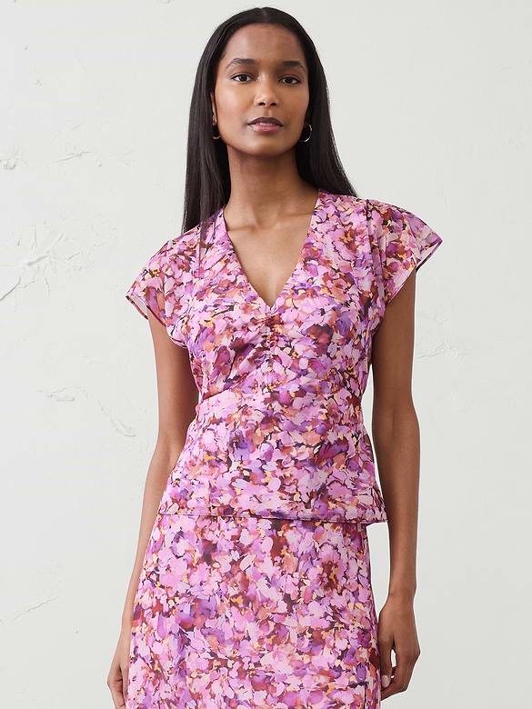 Ruched-Front Top