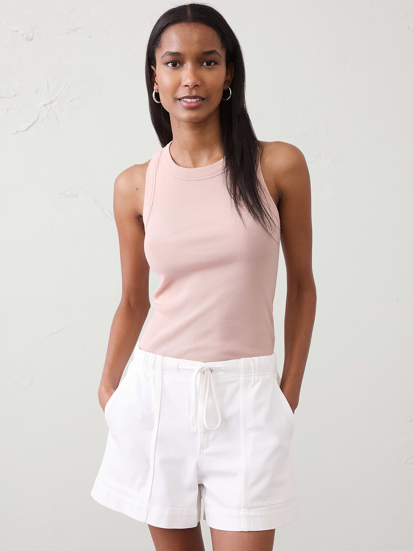 Image number 1 showing, Ribbed Racer Tank