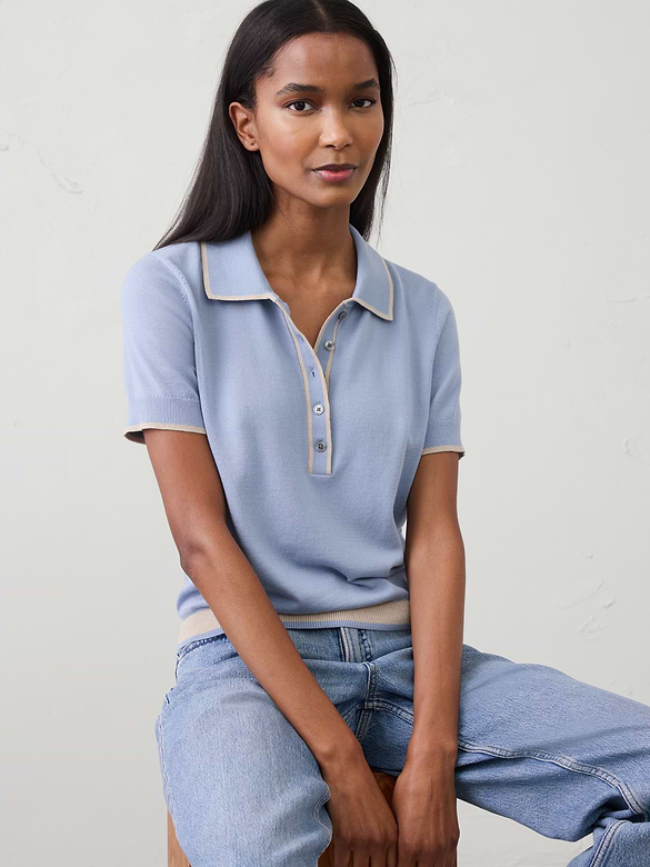 Tipped Sweater Polo
