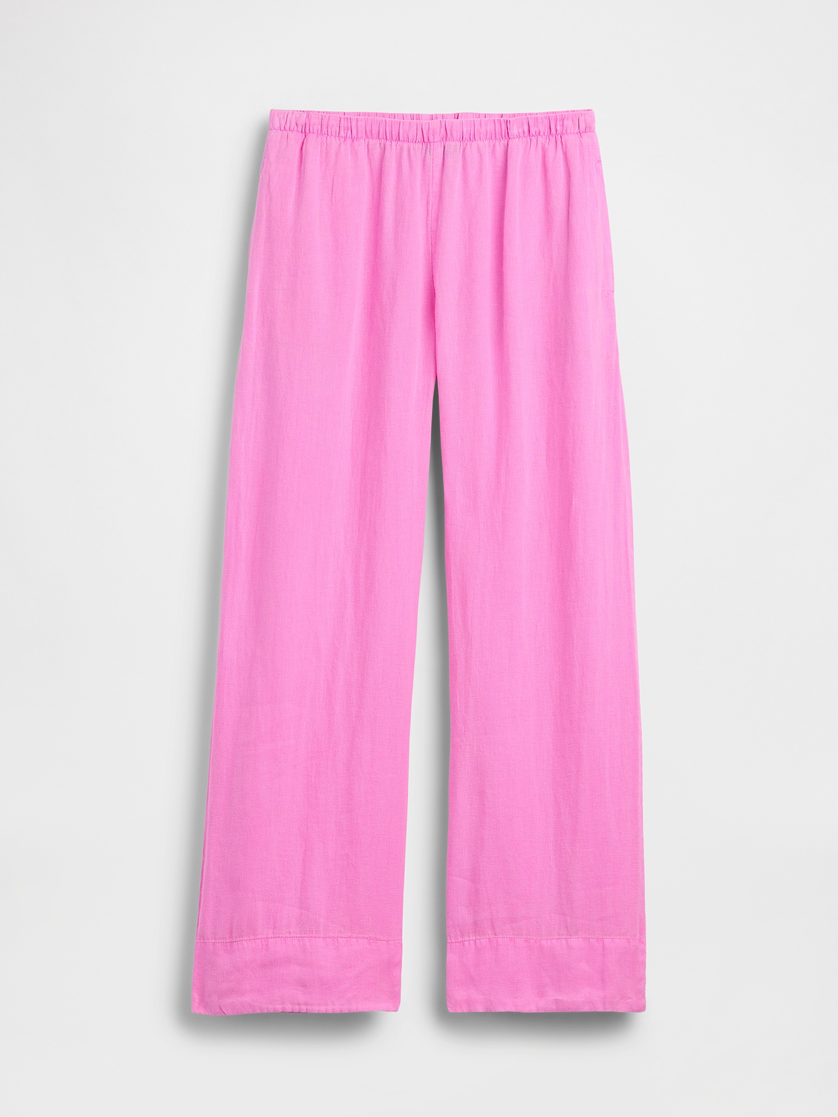 Linen-Blend Easy Wide-Leg Pants | Gap
