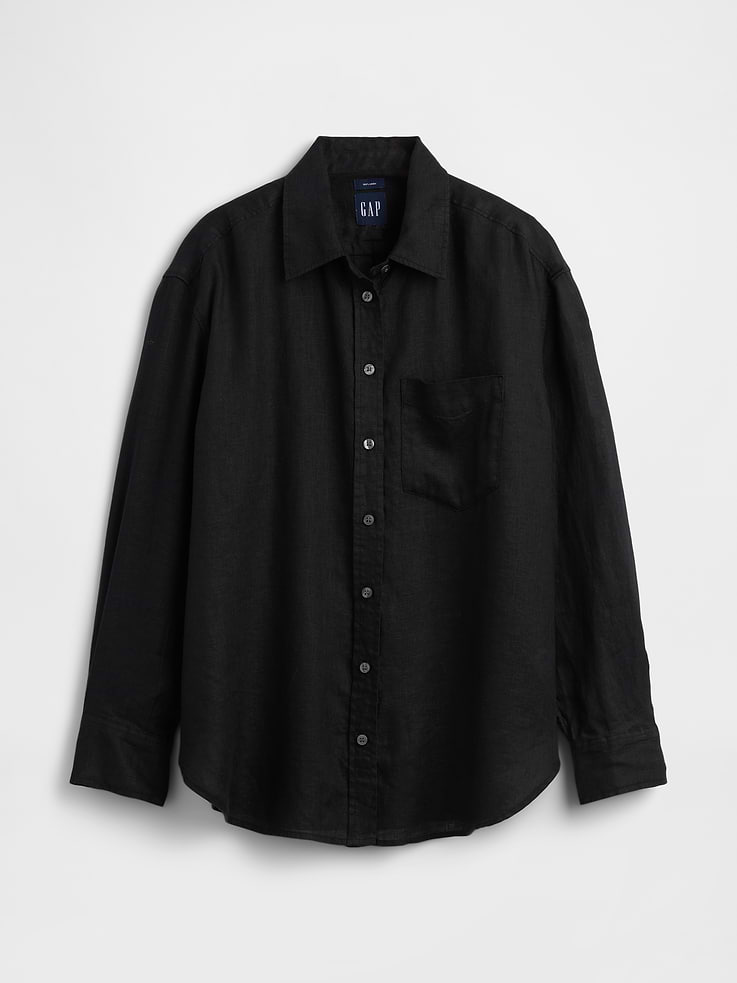 Image number 5 showing, 100% Linen Oversized Shirt