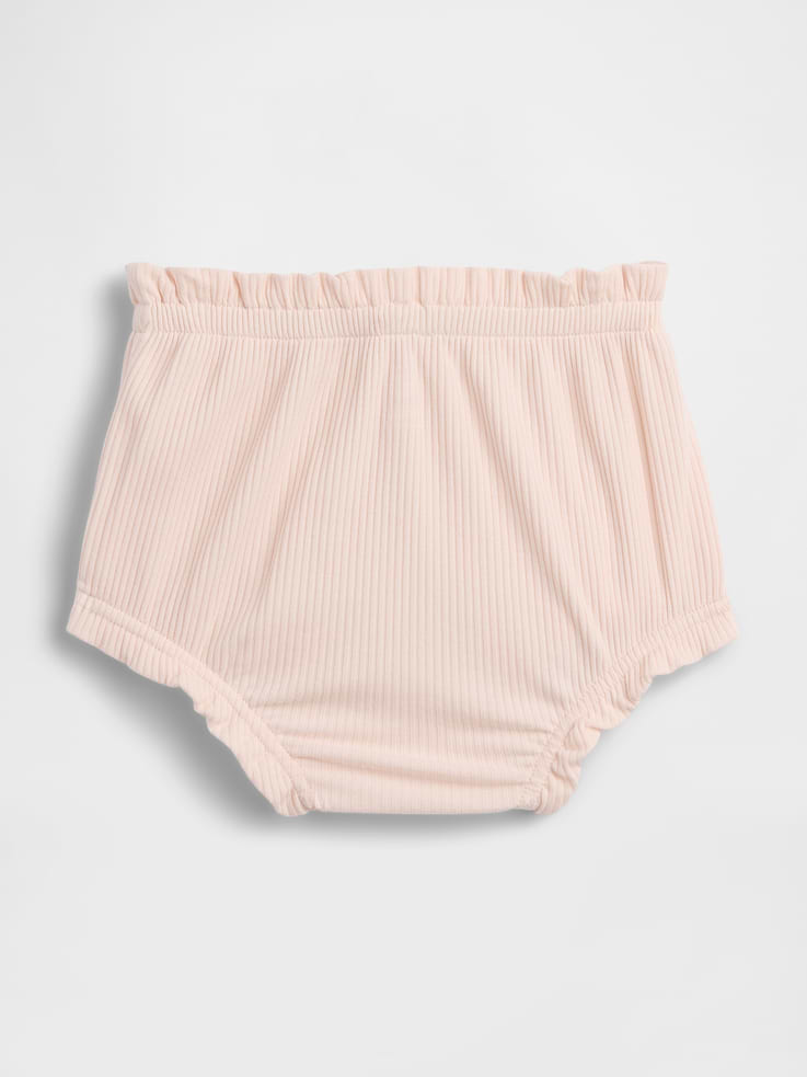 L'image numéro 2 présente Culotte bouffante finement côtelée à volants Premiers essentiels pour Bébé