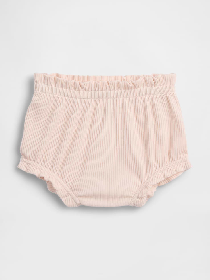 L'image numéro 1 présente Culotte bouffante finement côtelée à volants Premiers essentiels pour Bébé