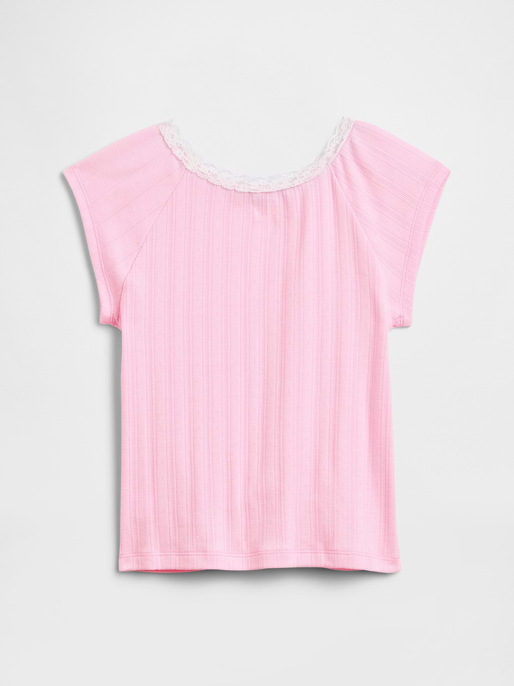 Image number 2 showing, Kids Lace-Trim Baby T-Shirt
