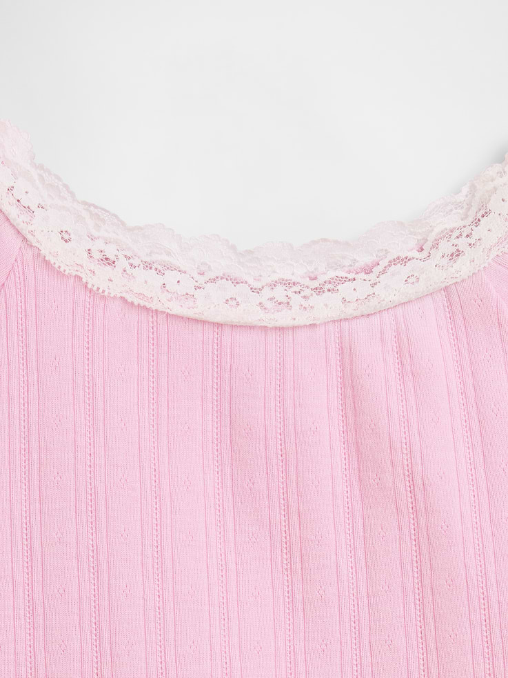 Image number 3 showing, Kids Lace-Trim Baby T-Shirt