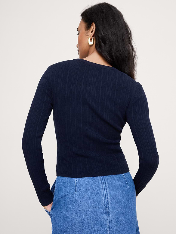 Crinkle Knit Cropped Cardigan
