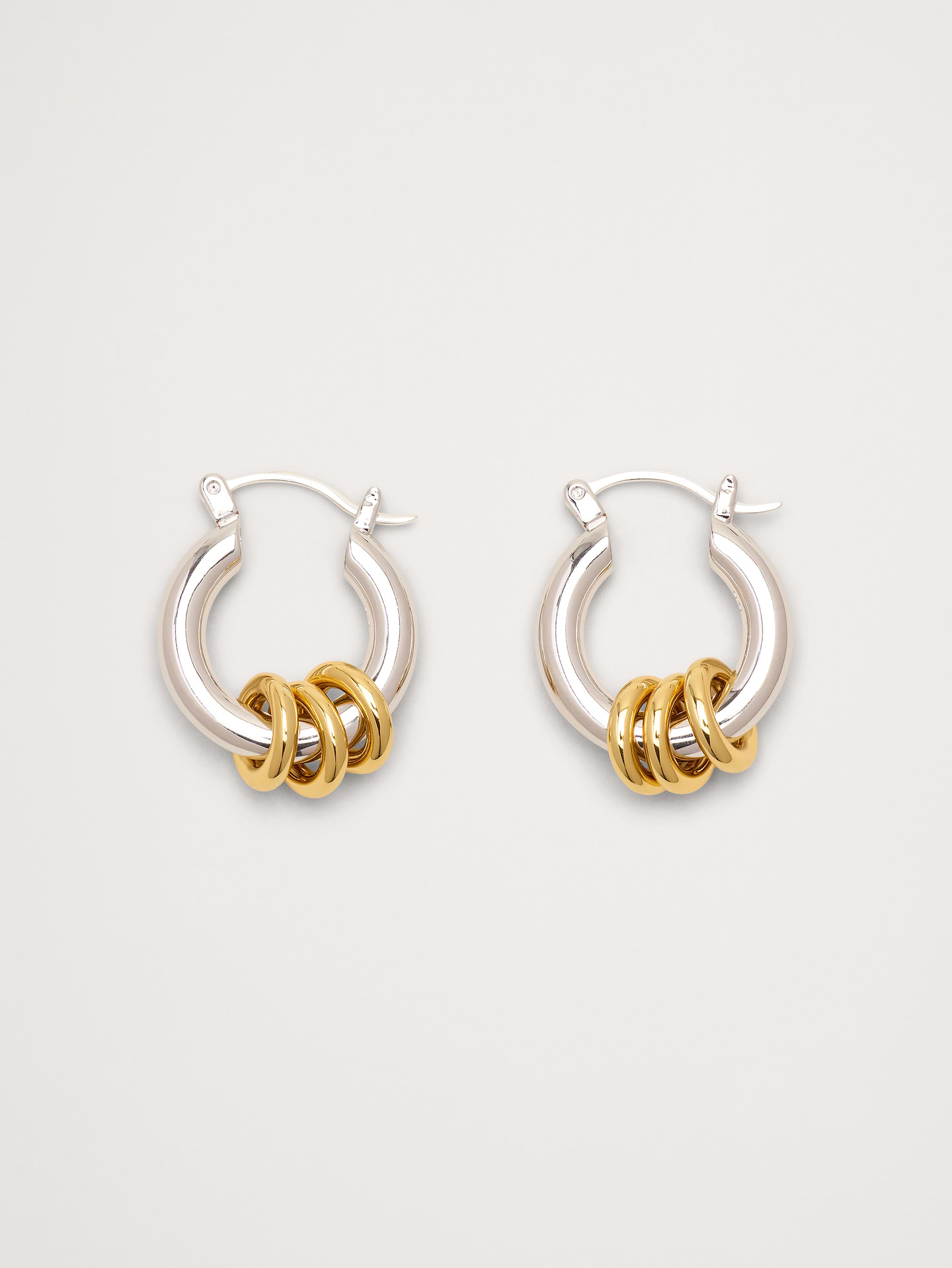 Image number 1 showing, Fillia Two-Tone Earrings by Laura Lombardi