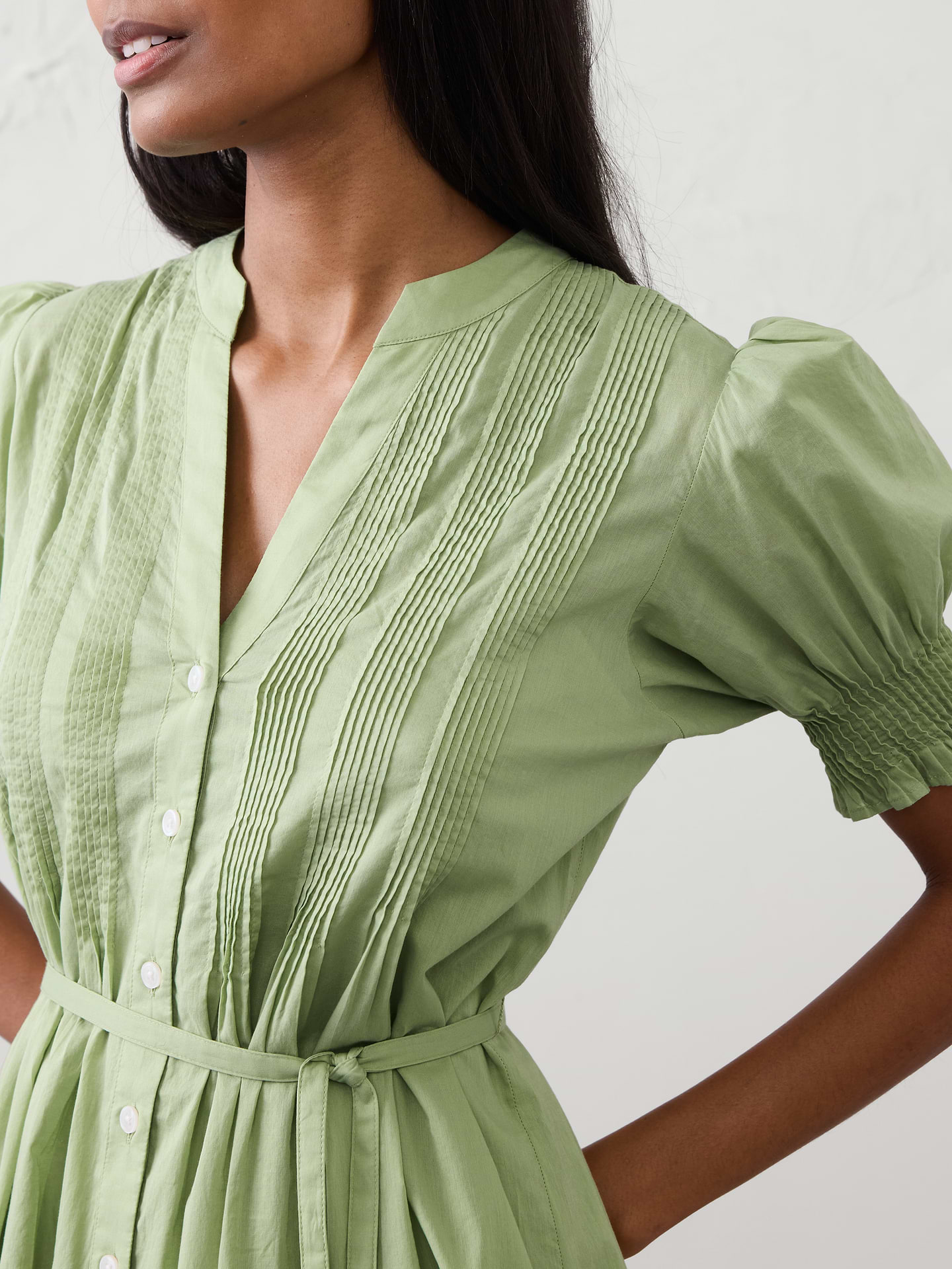 Image number 3 showing, Voile Pintuck Midi Dress