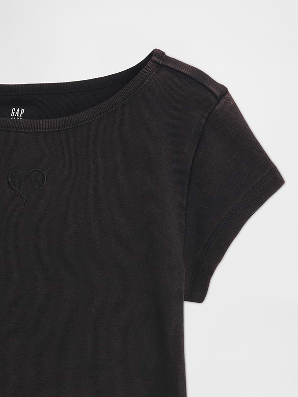 Kids Fitted Cap-Sleeve T-Shirt