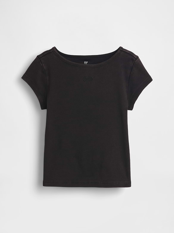 Kids Fitted Cap-Sleeve T-Shirt