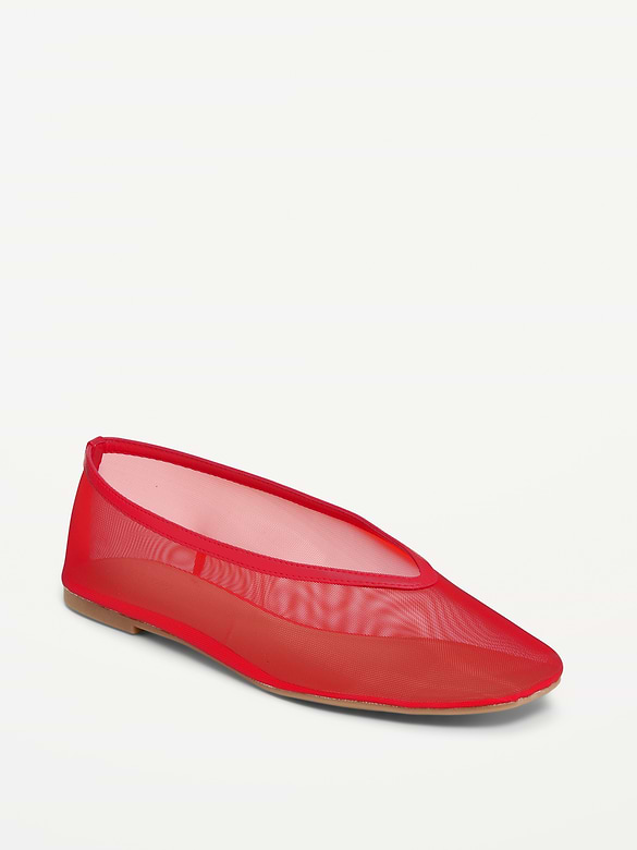 Mesh Ballet Flats for Women