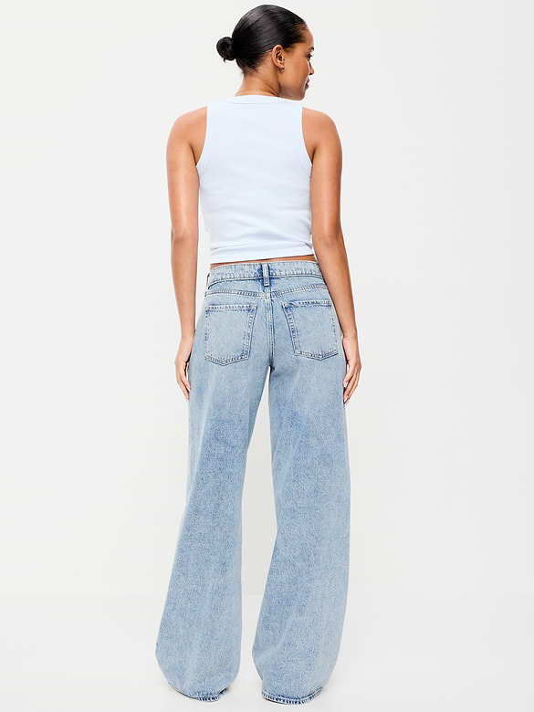 Low-Rise Baggy Wide-Leg Jeans