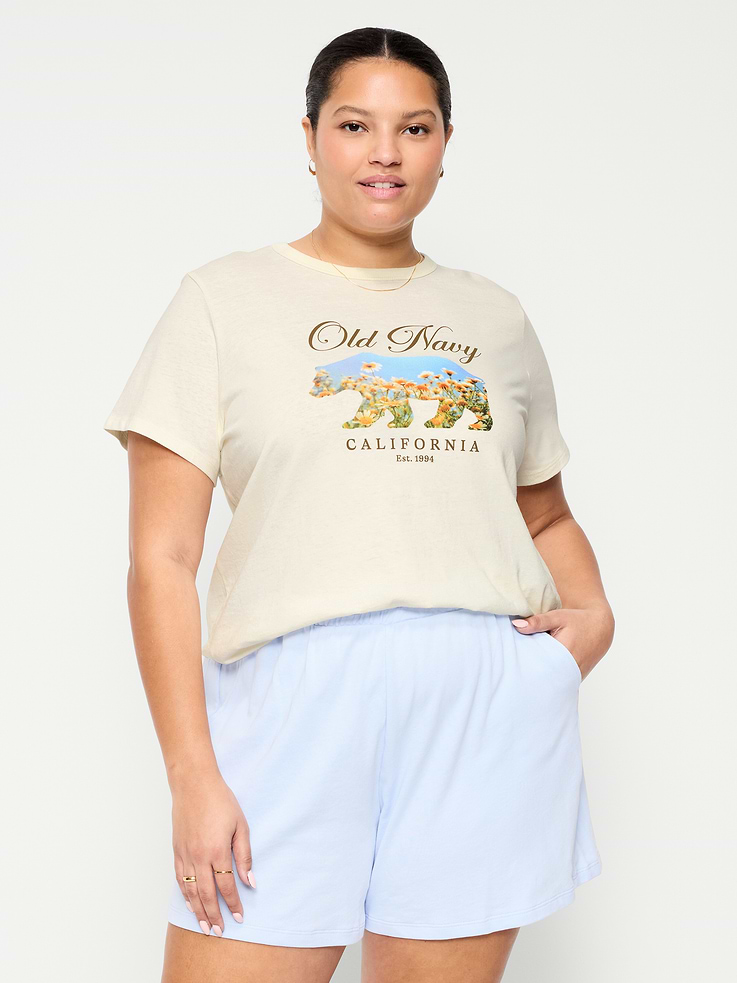 L'image numéro 8 présente T-shirt passe-partout ras du cou à logo imprimé