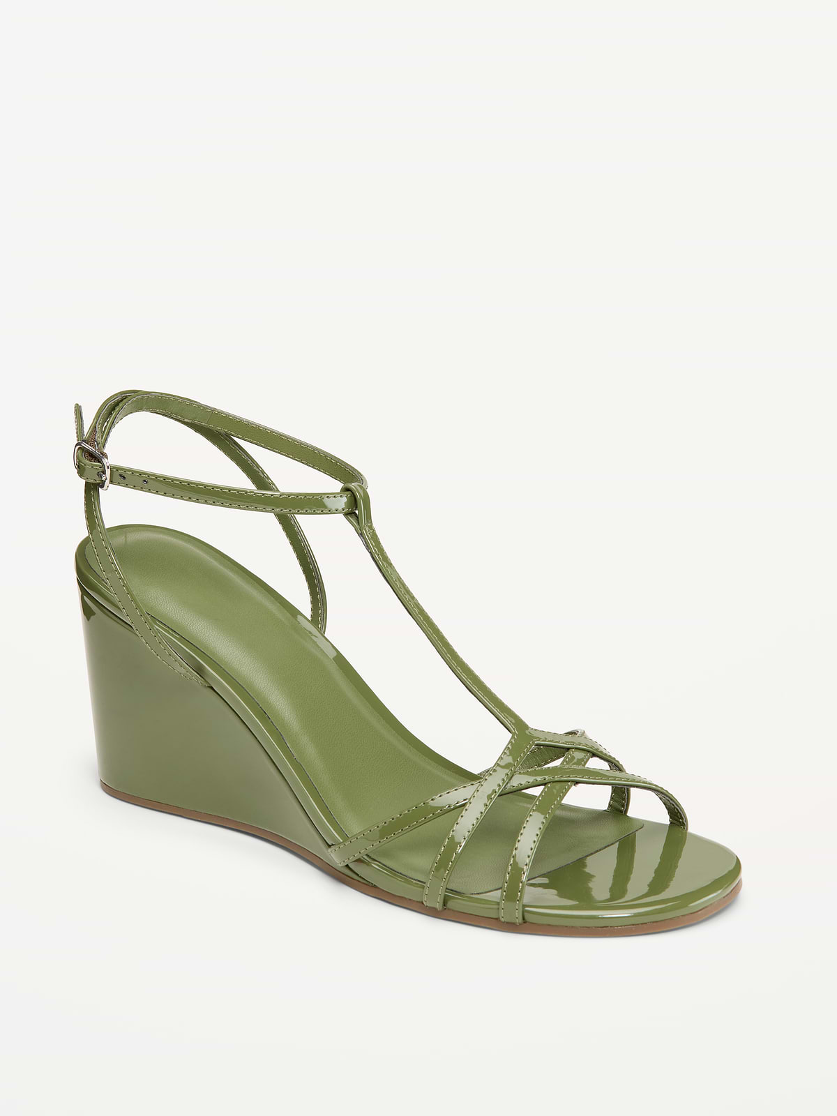 T-Strap Wedge Sandals for Women