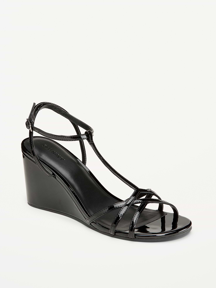 Image number 1 showing, T-Strap Wedge Sandals for Women