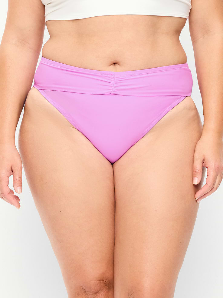 Image number 7 showing, High-Waisted Cinched Bikini Swim Bottoms