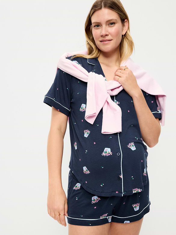 Maternity Classic Pajama Short Set