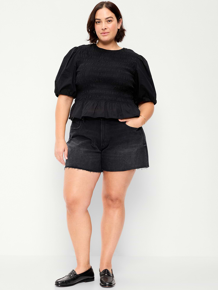 Image number 6 showing, High-Waisted OG Jean Shorts -- 4-inch inseam