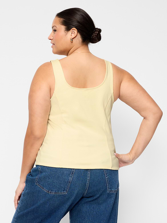Sleeveless Button-Down Top