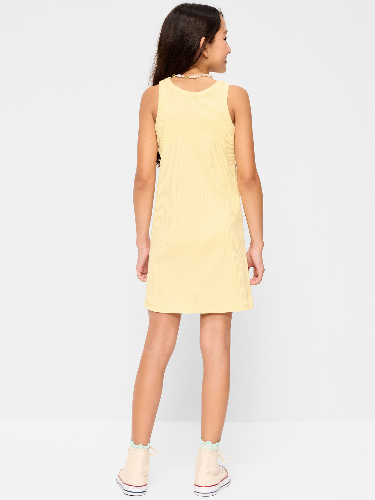 Image 2 of 3, Printed Ribbed Tank Dress for Girls
