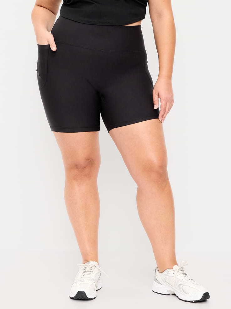 Image number 6 showing, Extra-High Waisted PowerSoft Boundless Pocket Biker Shorts-- 6-inch inseam - No Front Seam