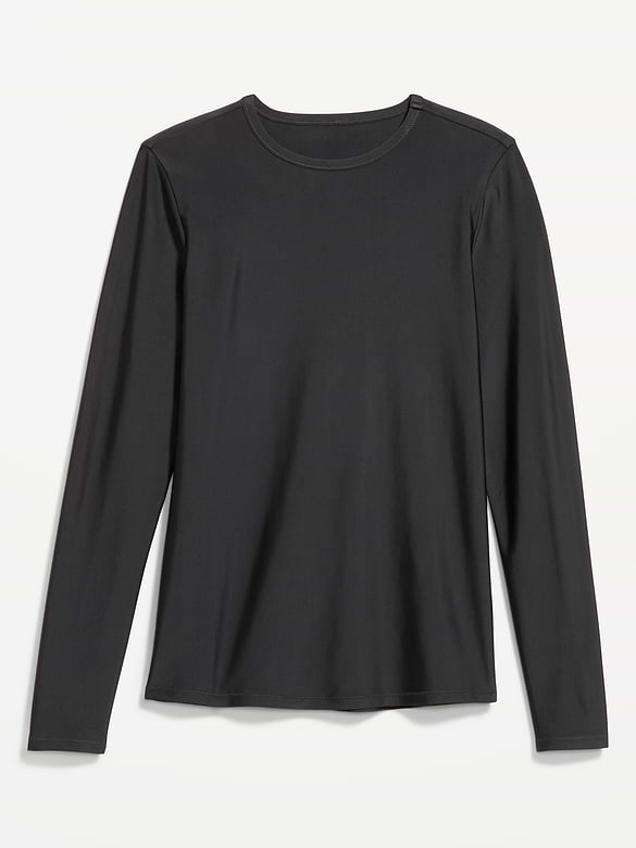 Long-Sleeve Matte Rashguard Swim Top