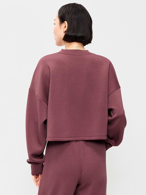 Bounce Fleece Crew-Neck Cropped Sweatshirt