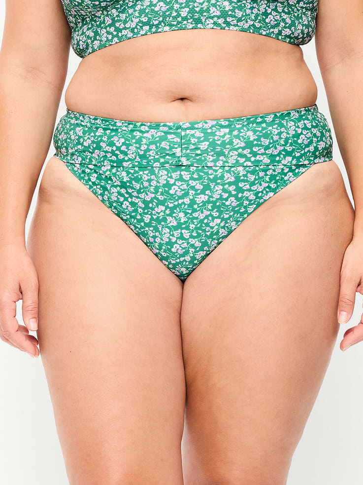 Image number 7 showing, High-Waisted Cinched Bikini Swim Bottoms