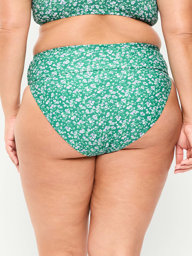 Image number 8 showing, High-Waisted Cinched Bikini Swim Bottoms