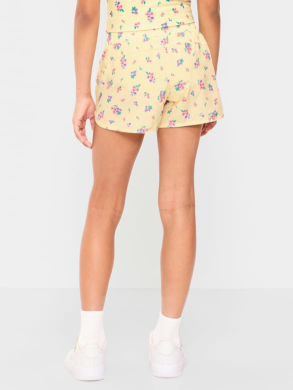 High-Waisted Dolphin-Hem Run Shorts for Girls