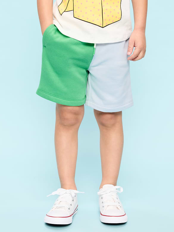 Color-Block Fleece Shorts for Toddler Boys