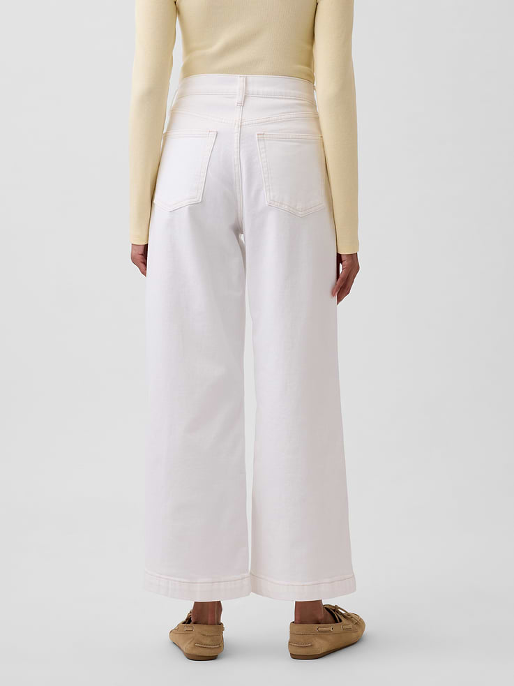 Image number 4 showing, High Rise Stride Wide-Leg Ankle Jeans