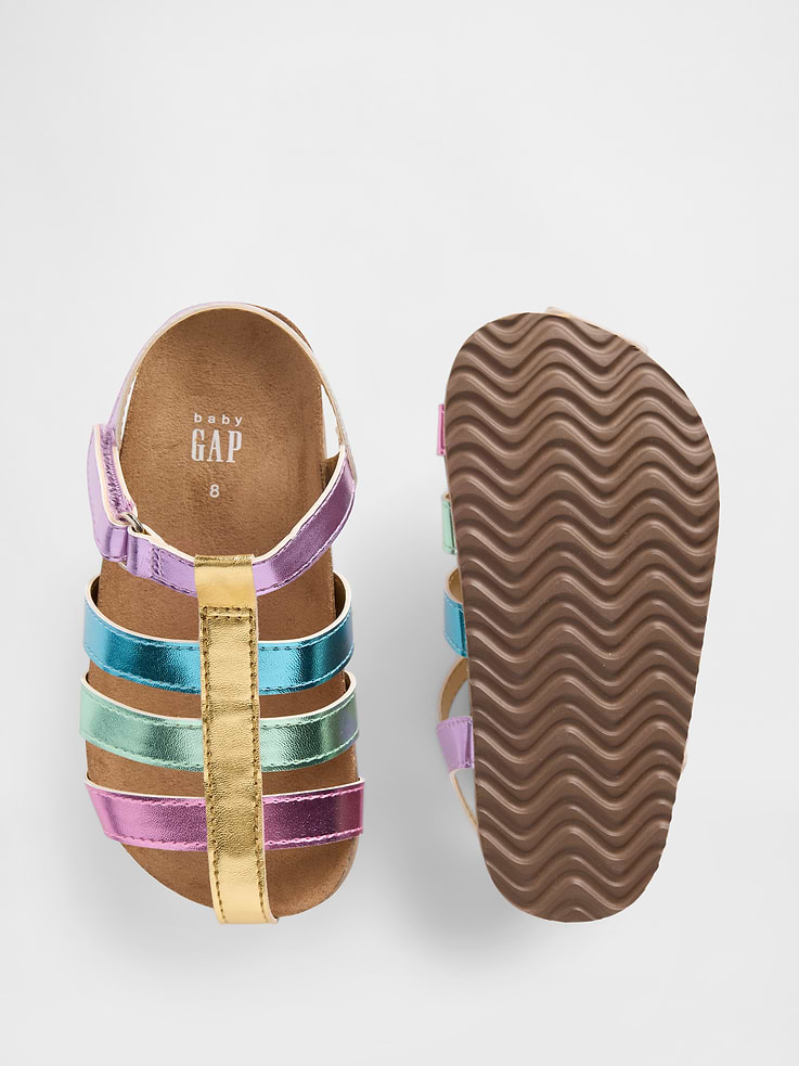 Image number 3 showing, Toddler Metallic Fisherman Sandals
