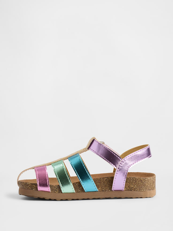 Image number 5 showing, Toddler Metallic Fisherman Sandals