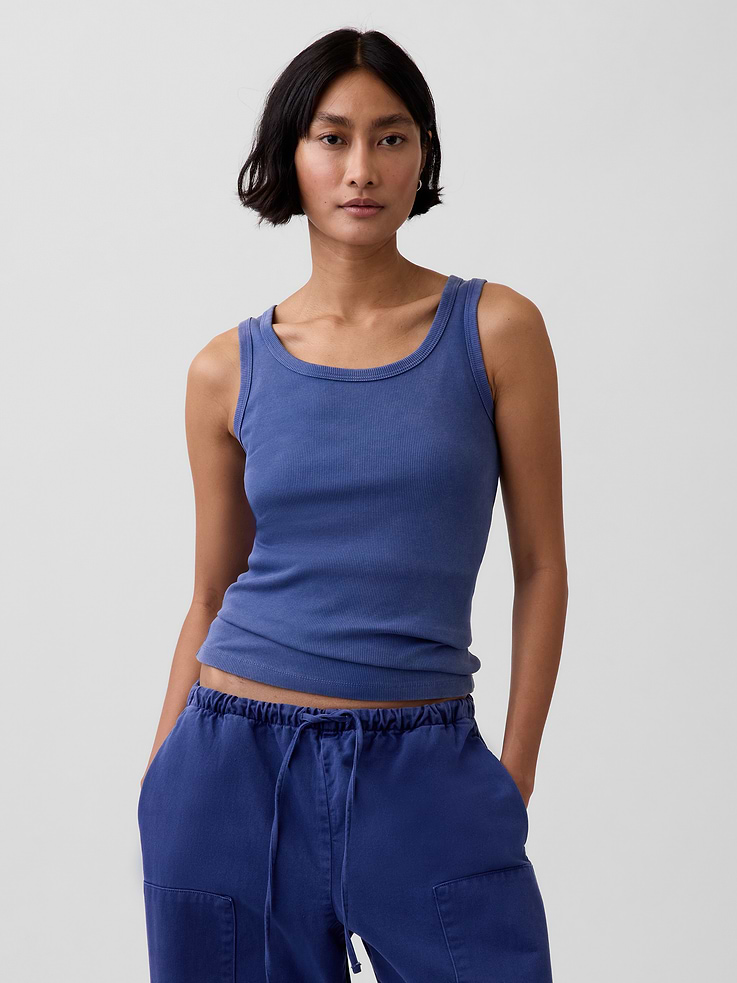 Image number 1 showing, Rib Scoop Tank Top