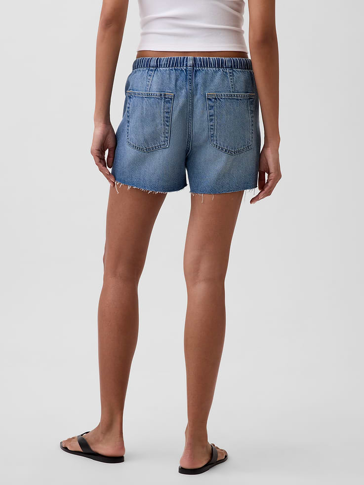 Image number 4 showing, 3.5” Low Slung Easy Denim Shorts