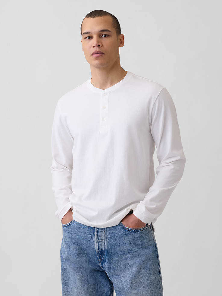 Image number 1 showing, Relaxed Henley T-Shirt