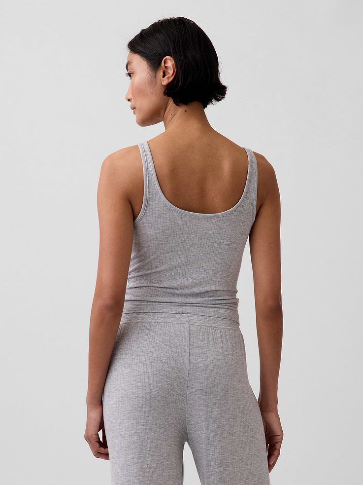 Image number 3 showing, SoftMade Modal Rib PJ Tank Top