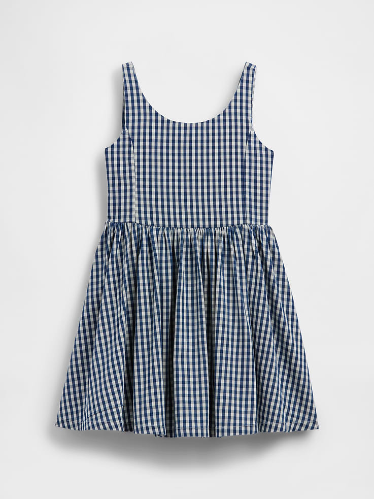 Image number 2 showing, Kids Gingham Denim Dress