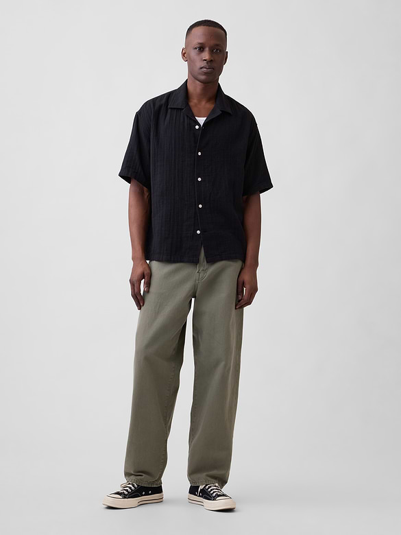Gauze Vacay Shirt in Boxy Fit