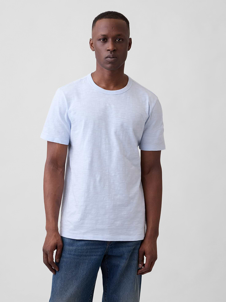 Image 1 of 5, Slub jersey knit., Short sleeves., Crewneck., Product #1174573