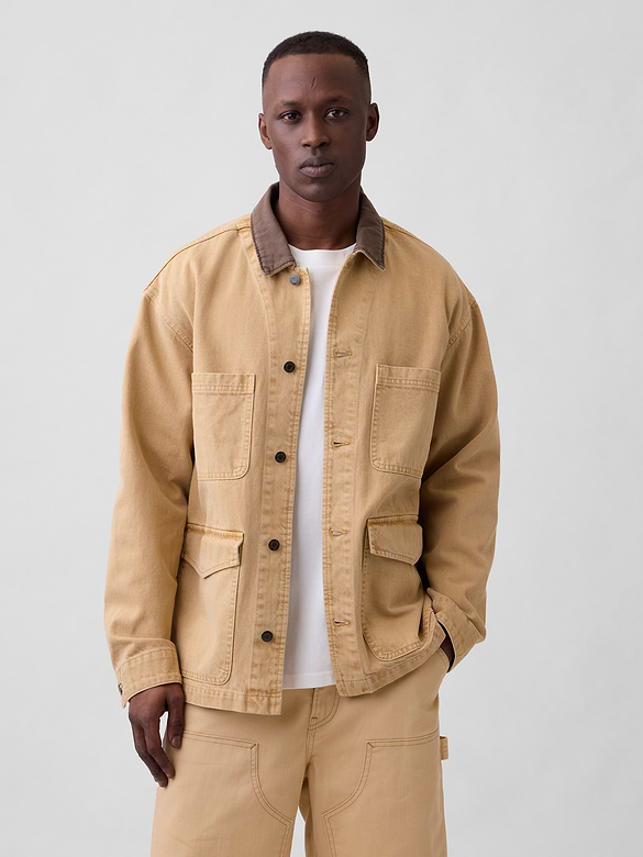 Boxy Denim Chore Jacket