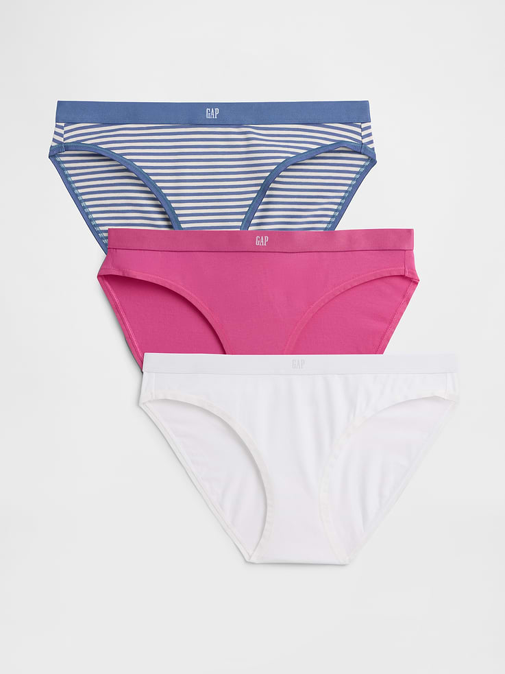 Image number 1 showing, Organic Stretch Cotton Logo Bikini (3-Pack)