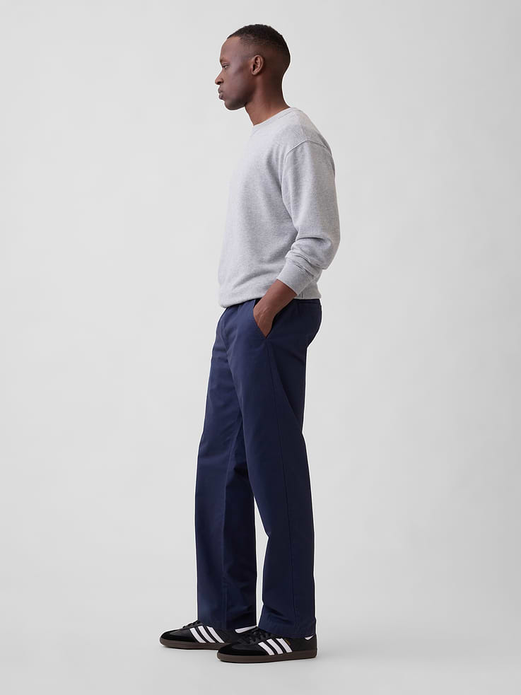 Image 4 of 6, Relaxed Pull-On Khakis